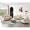 Linen Fabric Upholstery with Storage Sofa 1+2+3 Sectional (Beige) - Sturdy Structure, Comfortable Support, High-Quality Material Sensual Secret Boutique