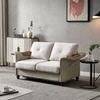 Living Room General Use Linen Fabric Faux Leather Love Seat (Beige) - Stylish and Sturdy | Free Shipping Sensual Secret Boutique