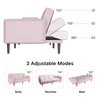 Stylish and Functional Convertible Sofa Bed with Wood Legs in Pink Velvet - Perfect for Small Spaces Sensual Secret Boutique