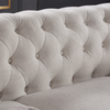 Chesterfield Sofa Beige Linen Fabric (Beige) - Sturdy Structure, Soft Upholstery, Easy Assembly Sensual Secret Boutique