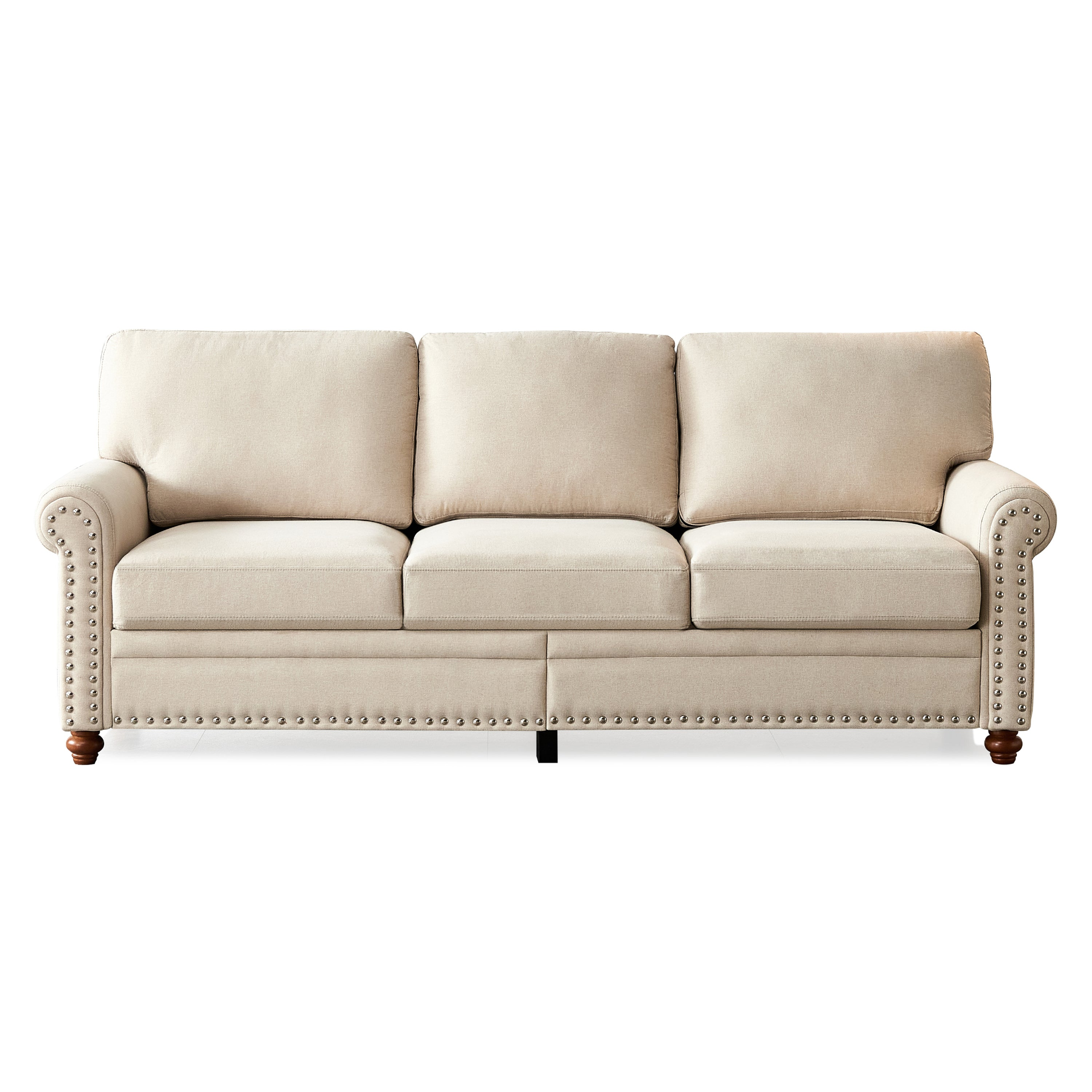 Linen Fabric Upholstery with Storage Sofa (Beige) - Comfortable and Sturdy | Shop Now Sensual Secret Boutique