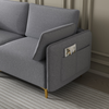 L Shape Sectional Sofa with USB Grey Fabric - Stylish and Comfortable Sensual Secret Boutique