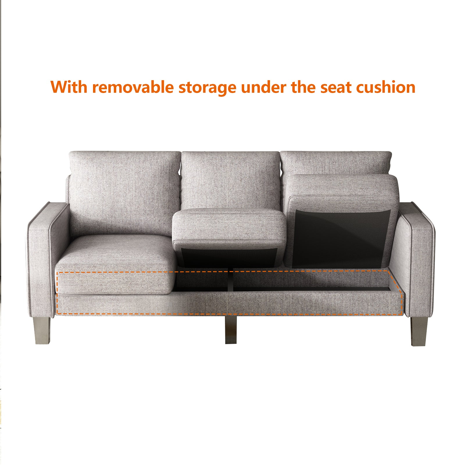 Modern Living Room Furniture Sofa in Light Grey Fabric 2+3 Seat - Upgrade Your Space with Comfort and Style Sensual Secret Boutique