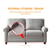 Linen Fabric Upholstery with Storage Sofa 1+2+3 Sectional (Grey) - Sturdy, Comfortable, and Stylish Sensual Secret Boutique