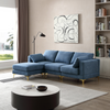 Modern Leisure L Shape Couch Blue Fabric | Living Room Furniture Sensual Secret Boutique