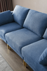 Modern Leisure L Shape Couch Blue Fabric | Living Room Furniture Sensual Secret Boutique