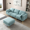 Modern Leisure L Shape Couch in Turquoise Fabric - Comfortable and Stylish Living Room Furniture Sensual Secret Boutique