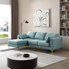 Modern Leisure L Shape Couch in Turquoise Fabric - Comfortable and Stylish Living Room Furniture Sensual Secret Boutique