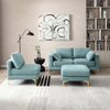 Modern Leisure L Shape Couch in Turquoise Fabric - Comfortable and Stylish Living Room Furniture Sensual Secret Boutique