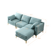 Modern Leisure L Shape Couch in Turquoise Fabric - Comfortable and Stylish Living Room Furniture Sensual Secret Boutique