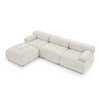 Buy Now! Modular Sectional Sofa, Button Tufted Design, DIY Combination, L Shaped Couch with Reversible Ottoman, Beige Velvet Sensual Secret Boutique