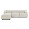 Buy Now! Modular Sectional Sofa, Button Tufted Design, DIY Combination, L Shaped Couch with Reversible Ottoman, Beige Velvet Sensual Secret Boutique