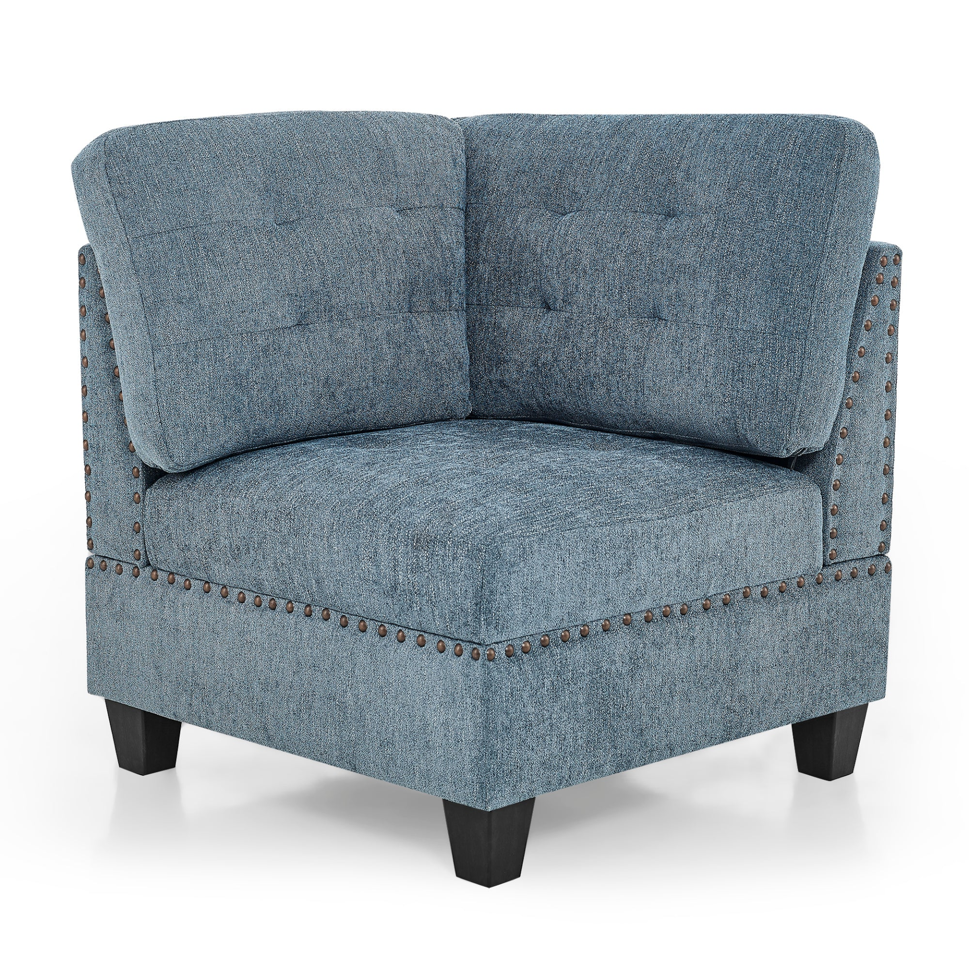 Corner Sofa for Modular Sectional - Navy Chenille (31.5"x31.5"x36.5") Sensual Secret Boutique