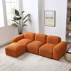 L-Shape Modular Sectional Sofa, DIY Combination, Teddy Fabric, Orange - Shop Now! Sensual Secret Boutique