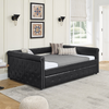 Daybed with Trundle Upholstered Tufted Sofa Bed, Full Daybed & Twin Trundle Sensual Secret Boutique