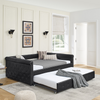 Daybed with Trundle Upholstered Tufted Sofa Bed, Full Daybed & Twin Trundle Sensual Secret Boutique