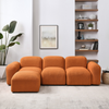 L-Shape Modular Sectional Sofa, DIY Combination, Teddy Fabric, Orange - Shop Now! Sensual Secret Boutique