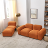 L-Shape Modular Sectional Sofa, DIY Combination, Teddy Fabric, Orange - Shop Now! Sensual Secret Boutique