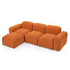 L-Shape Modular Sectional Sofa, DIY Combination, Teddy Fabric, Orange - Shop Now! Sensual Secret Boutique