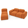 L-Shape Modular Sectional Sofa, DIY Combination, Teddy Fabric, Orange - Shop Now! Sensual Secret Boutique