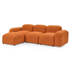 L-Shape Modular Sectional Sofa, DIY Combination, Teddy Fabric, Orange - Shop Now! Sensual Secret Boutique