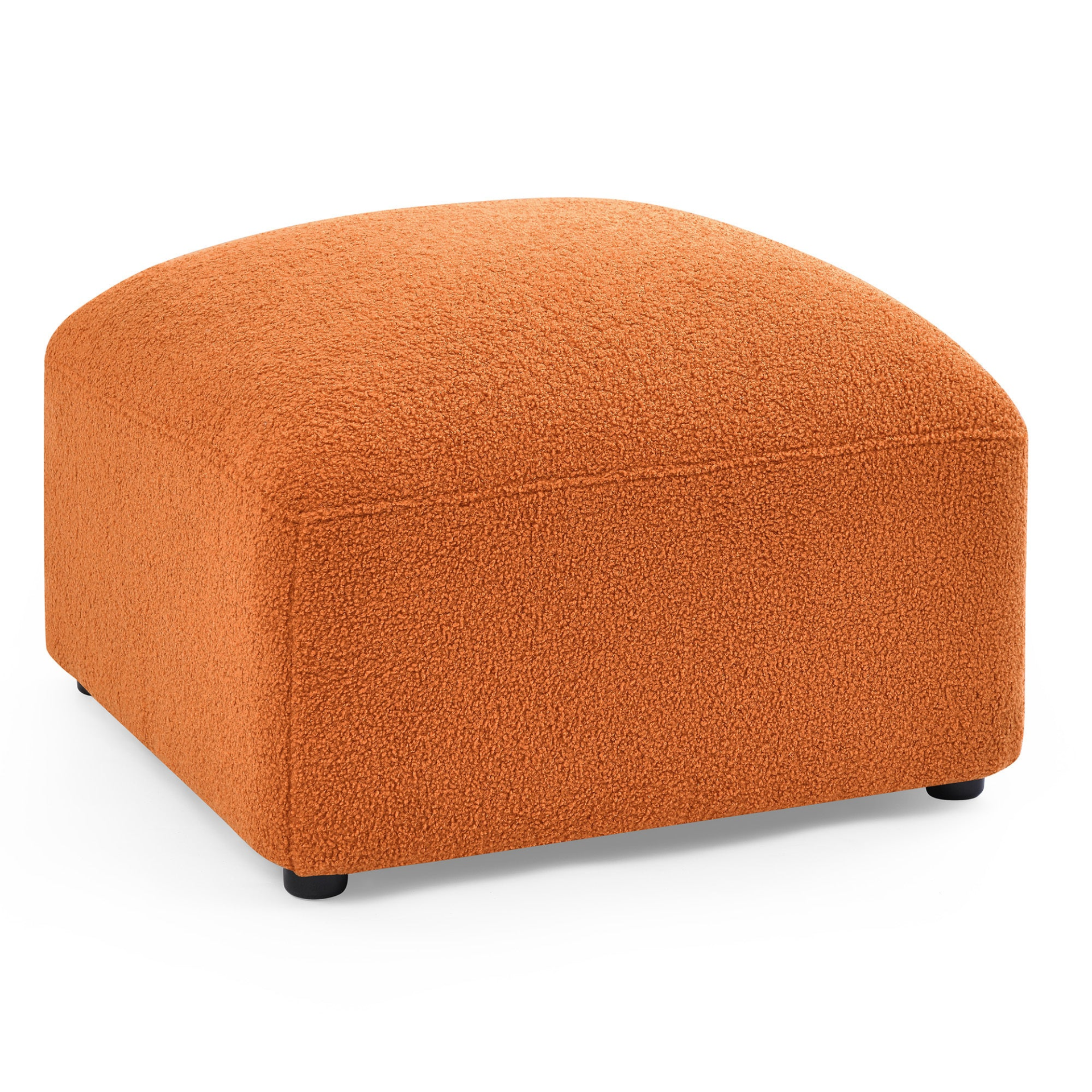 L-Shape Modular Sectional Sofa, DIY Combination, Teddy Fabric, Orange - Shop Now! Sensual Secret Boutique