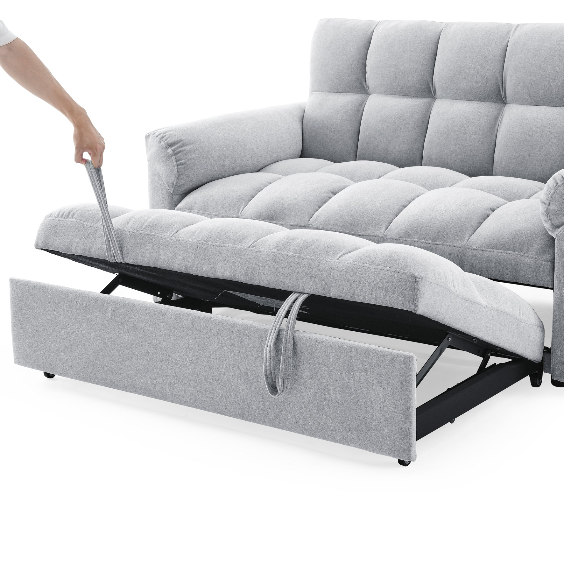 Loveseats Sofa Bed with Pull-out Bed, Adjustable Back - Light Grey | Comfortable and Versatile Furniture Sensual Secret Boutique