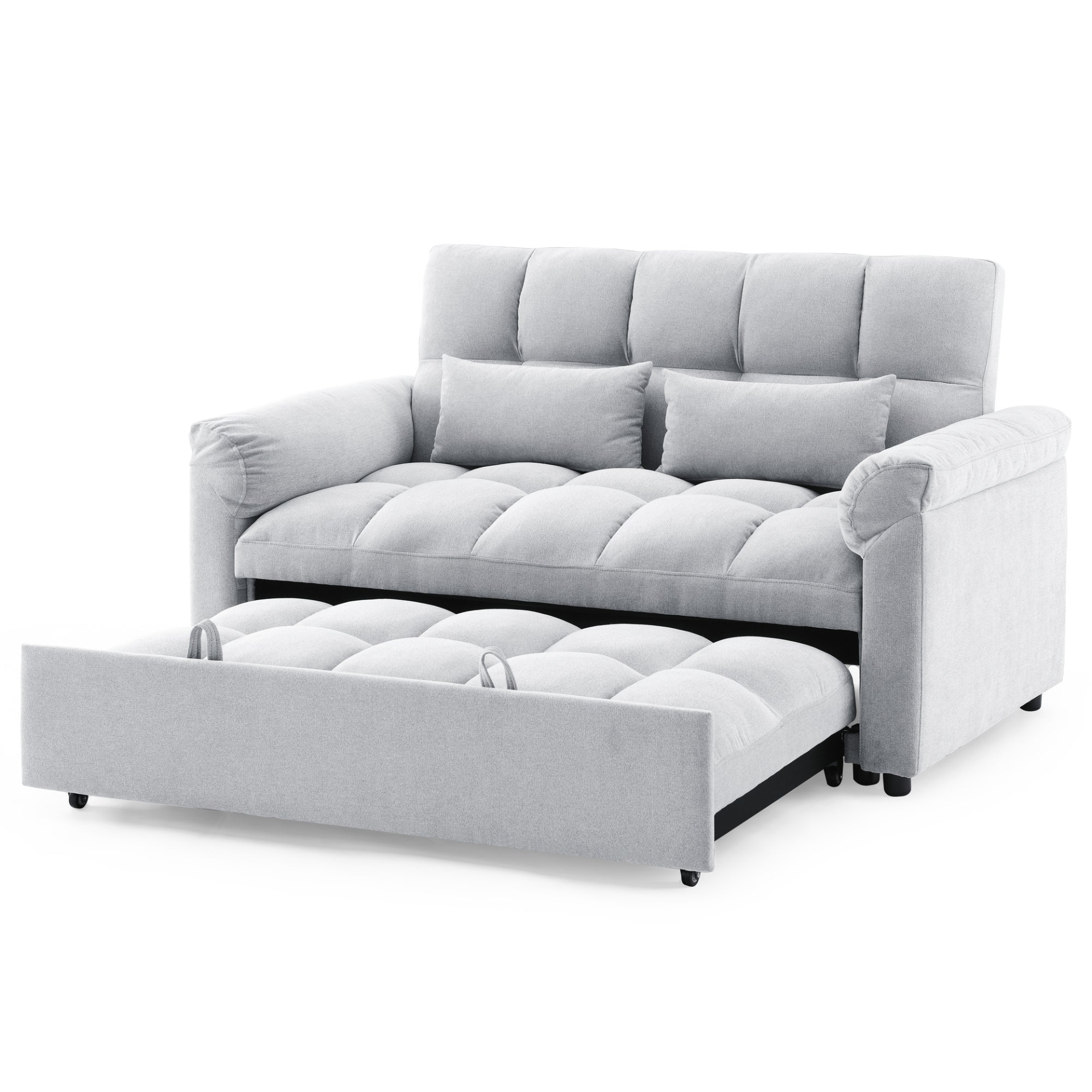 Loveseats Sofa Bed with Pull-out Bed, Adjustable Back - Light Grey | Comfortable and Versatile Furniture Sensual Secret Boutique