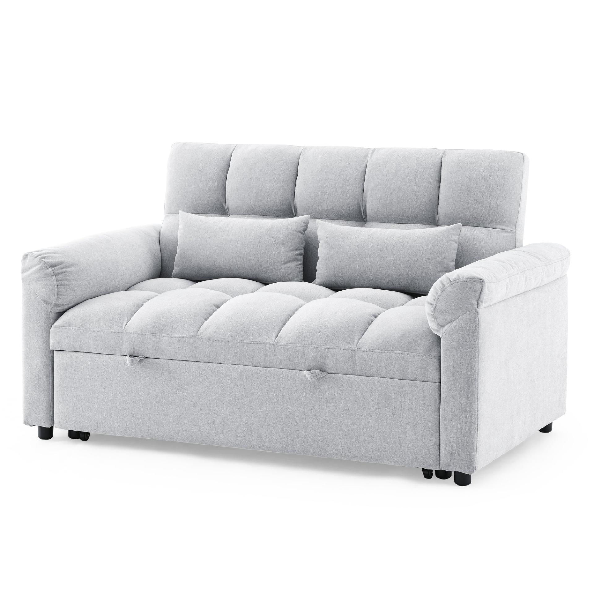 Loveseats Sofa Bed with Pull-out Bed, Adjustable Back - Light Grey | Comfortable and Versatile Furniture Sensual Secret Boutique