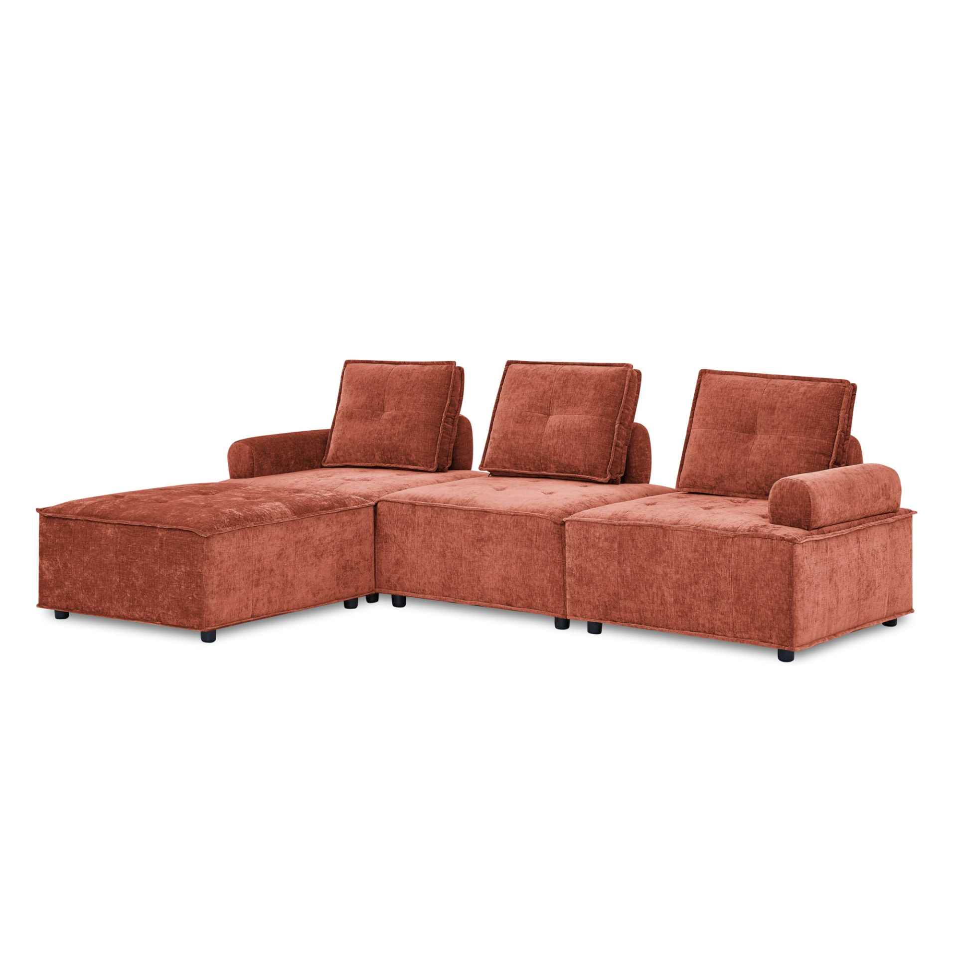 L-Shape Modular Sectional Sofa, DIY Combination, Chenille - Comfortable and Versatile Sensual Secret Boutique