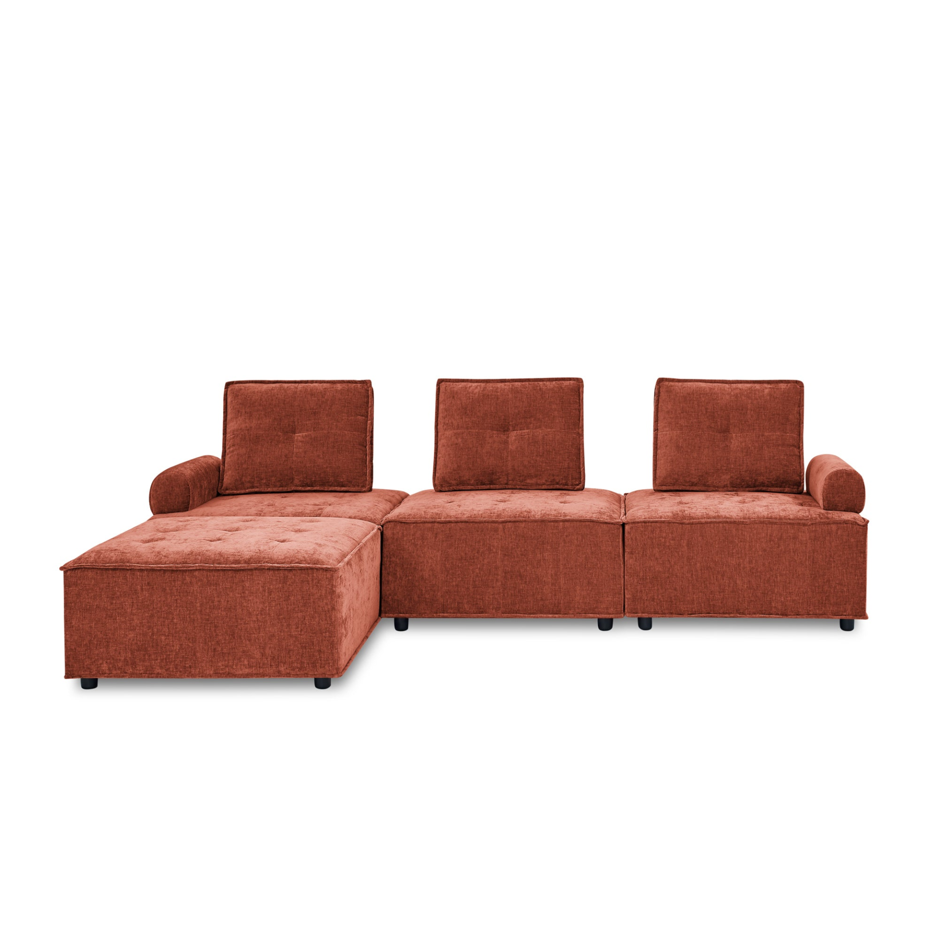 L-Shape Modular Sectional Sofa, DIY Combination, Chenille - Comfortable and Versatile Sensual Secret Boutique