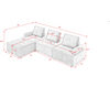 L-Shape Modular Sectional Sofa, DIY Combination, Chenille - Comfortable and Versatile Sensual Secret Boutique