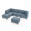 L Shape Modular Sectional Sofa - DIY Combination - Navy Blue Sensual Secret Boutique