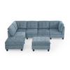 L Shape Modular Sectional Sofa - DIY Combination - Navy Blue Sensual Secret Boutique