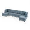 L Shape Modular Sectional Sofa - DIY Combination - Navy Blue Sensual Secret Boutique