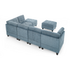 L Shape Modular Sectional Sofa - DIY Combination - Navy Blue Sensual Secret Boutique