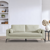 Modern 3-Seater Sofa with Square Arms and Tight Back - Corduroy Beige Sensual Secret Boutique