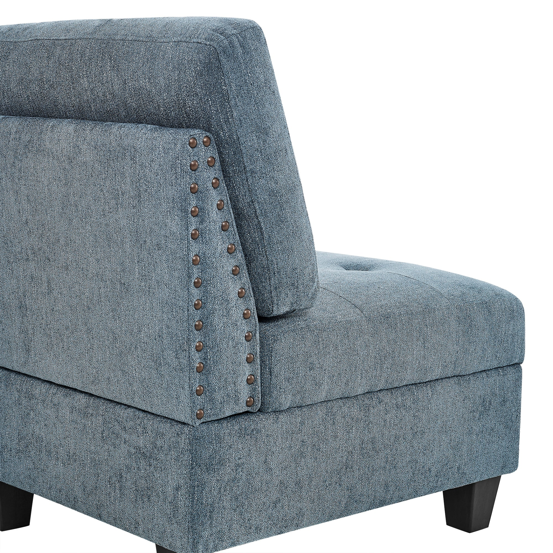 Corner Sofa for Modular Sectional - Navy Chenille (31.5"x31.5"x36.5") Sensual Secret Boutique