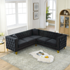 82.2-Inch Velvet Corner Sofa Covers | L-Shaped Sectional Couch | 5-Seater Corner Sofas with 3 Cushions Sensual Secret Boutique