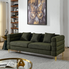 3-Seater + 3-Seater Combination Sofa in Green Teddy | Streamline Modern Design Sensual Secret Boutique