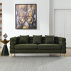 3-Seater + 3-Seater Combination Sofa in Green Teddy | Streamline Modern Design Sensual Secret Boutique