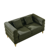 3-Seater + 3-Seater Combination Sofa in Green Teddy | Streamline Modern Design Sensual Secret Boutique