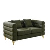 3-Seater + 3-Seater Combination Sofa in Green Teddy | Streamline Modern Design Sensual Secret Boutique