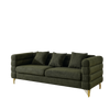 3-Seater + 3-Seater Combination Sofa in Green Teddy | Streamline Modern Design Sensual Secret Boutique