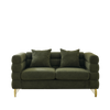 3-Seater + 3-Seater Combination Sofa in Green Teddy | Streamline Modern Design Sensual Secret Boutique