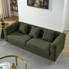 3-Seater + 3-Seater Combination Sofa in Green Teddy | Streamline Modern Design Sensual Secret Boutique