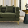 3-Seater + 3-Seater Combination Sofa in Green Teddy | Streamline Modern Design Sensual Secret Boutique