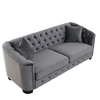 77-Inch Modern Chesterfield Velvet Sofa | Grey | 3-Seater Sofa Sensual Secret Boutique