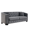 77-Inch Modern Chesterfield Velvet Sofa | Grey | 3-Seater Sofa Sensual Secret Boutique