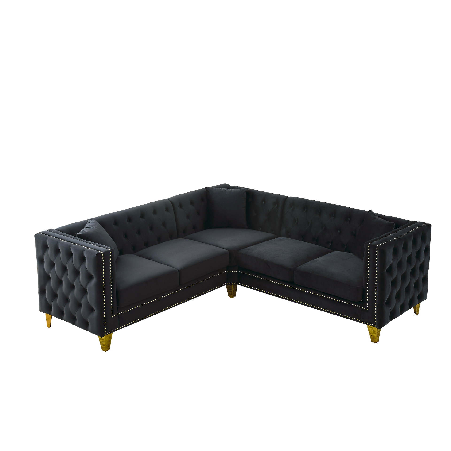 82.2-Inch Velvet Corner Sofa Covers | L-Shaped Sectional Couch | 5-Seater Corner Sofas with 3 Cushions Sensual Secret Boutique